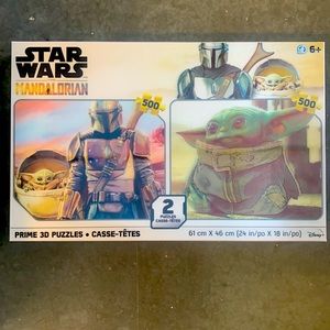 New in box! Star Wars The Mandalorian - Prime 3D Puzzles (two 500 piece puzzles)